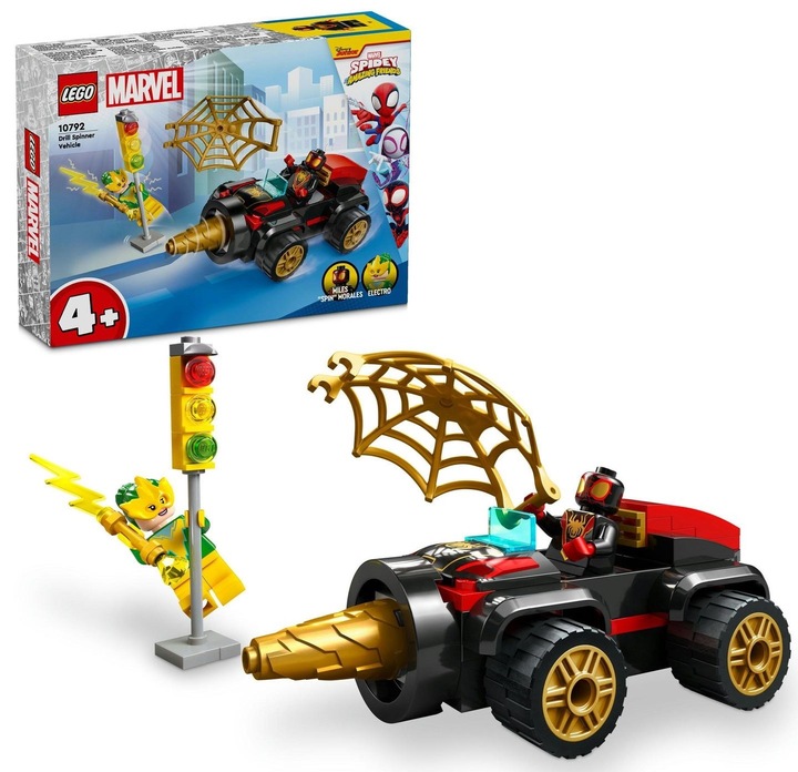 LEGO SPIDEY 10792 SAMOCHÓD SPIDERMANA POJAZD WIERTŁOWY AUTO I ELECTRO 4+