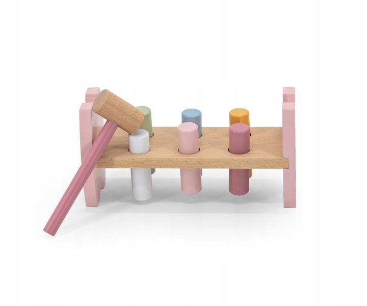 Piramidka + Przebijanka z Młoteczkiem Lisek VIGA PolarB Montessori
