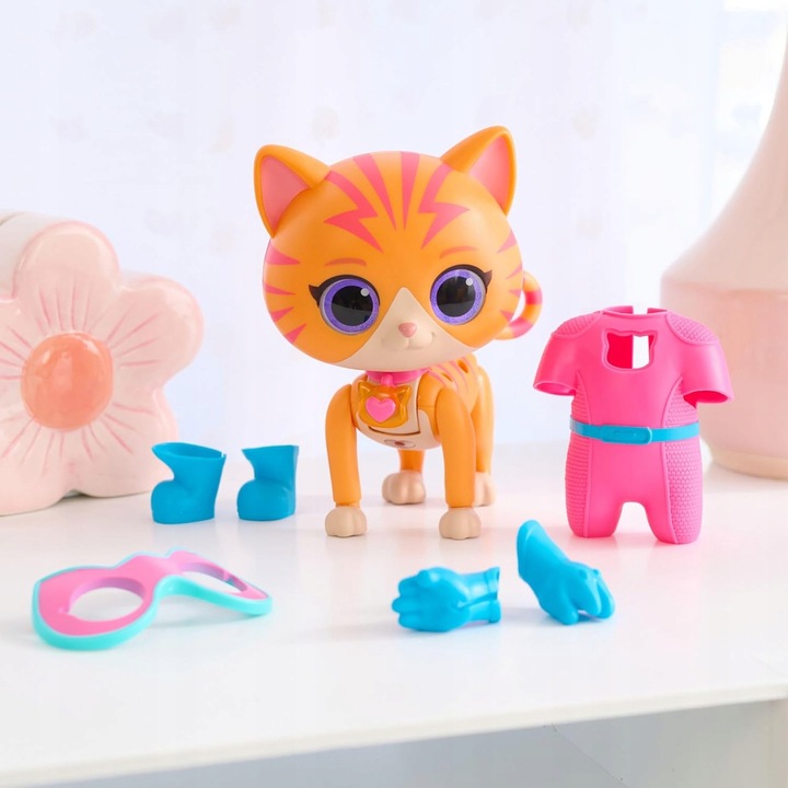 DISNEY JUNIOR SUPERKOTY SUPER KITTIES INTERAKTYWNA FIGURKA GINNY GOSIA 20CM