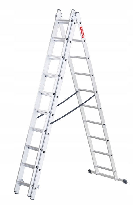 Drabina aluminiowa 3x10 stopni wielofunkcyjna produkt POLSKI hak GRATIS