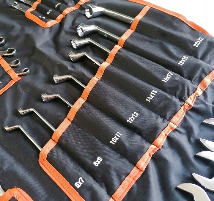 KLUCZE PŁASKO OCZKOWE 6-32 TORX ZESTAW NA PŁACHCIE PŁACHTA 47 ELEMENTY