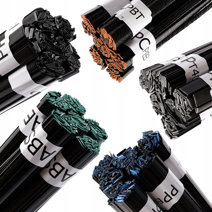 ZESTAW 5 SPOIW DO SPAWANIA DO PLASTIKU PP PP-T40 ABS PC+PBT PP/EPDM HOT AIR