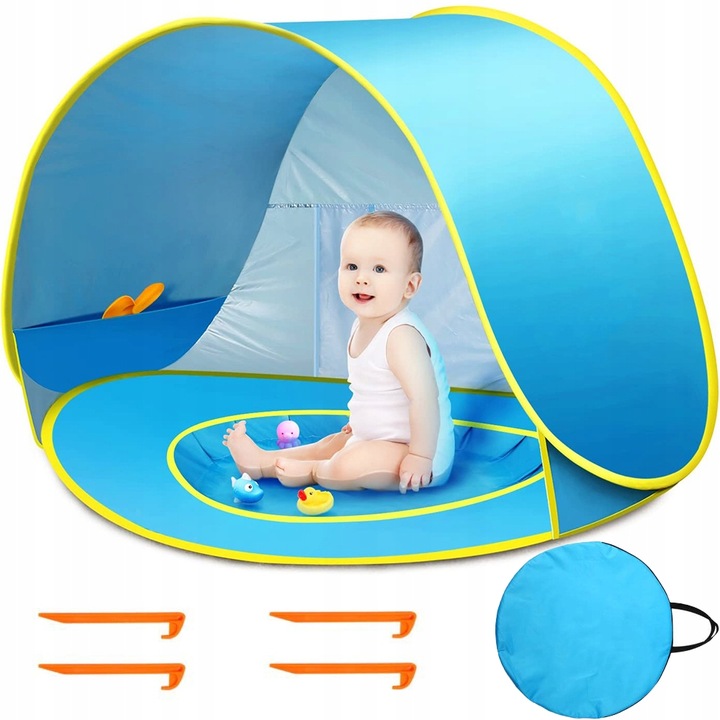 NAMIOT PLAŻOWY NA PLAŻĘ BIWAK Z BASENEM BRODZIKIEM BRODZIK Z DASZKIEM