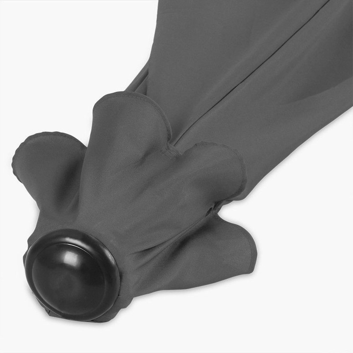 DUŻY PARASOL OGRODOWY 270 CM Z KORBĄ PÓŁOKRĄGŁY