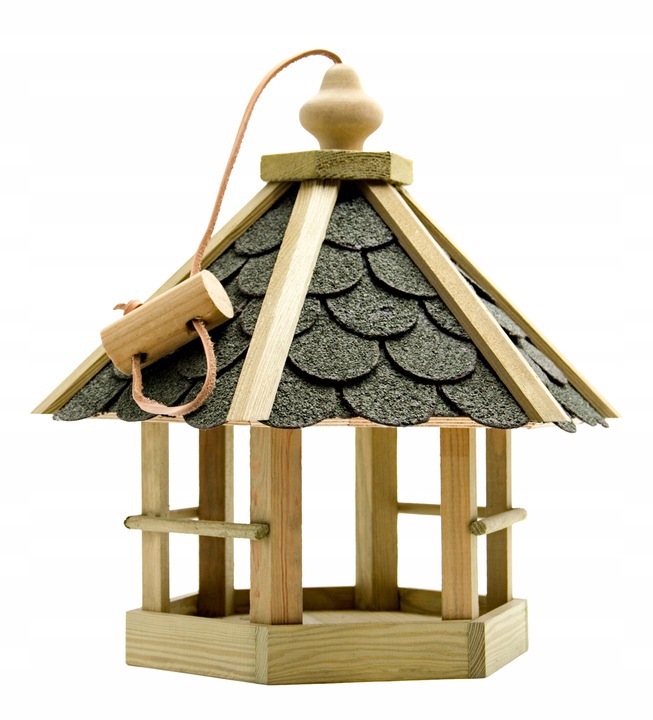 DUŻY KARMNIK DLA DZIKICH PTAKÓW SOLIDNY DOMEK BUDKA NA KARMA ZIARNO XXL