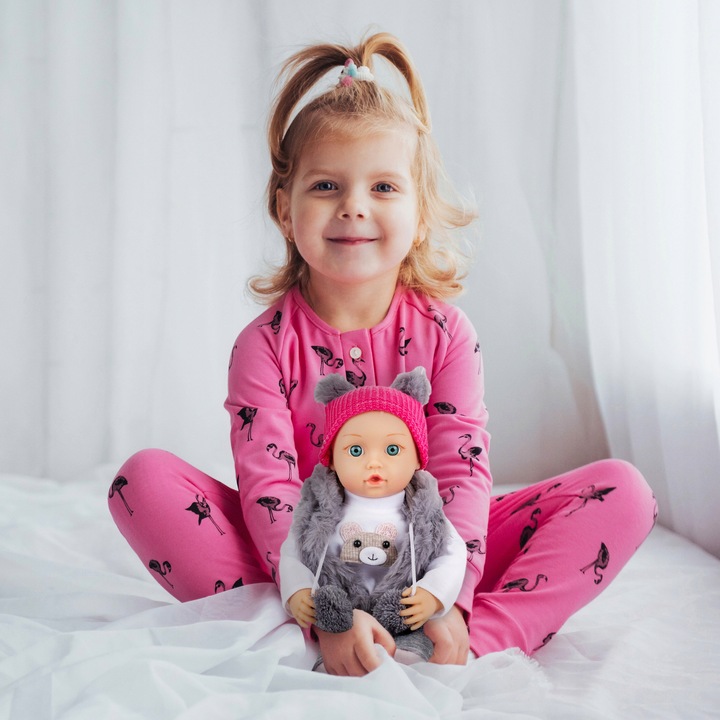 LALKA INTERAKTYWNA BOBAS KINDERPLAY MÓWI ŚMIEJE SIĘ PŁACZE UBRANKA