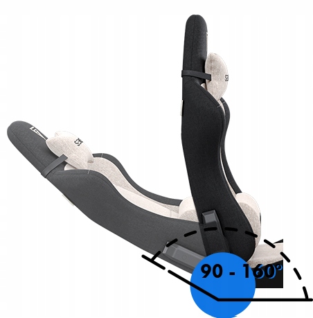 Fotel Gamingowy Materiałowy Obrotowy Biurowy Krzesło Gracza Kubełek Sense7