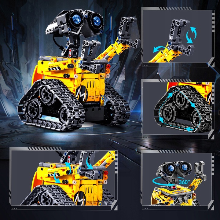 KLOCKI ROBOT ZDALNIE STEROWANY RC DINOZAUR 5w1 520szt DO PROGRAMOWANIA APP