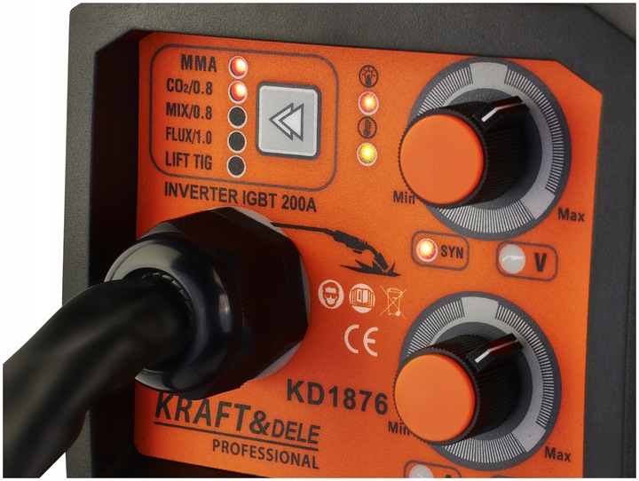 SPAWARKA INWERTOROWA MIGOMAT MIG MAG MMA TIG 200 A FLUX IGBT + GRATIS DRUT