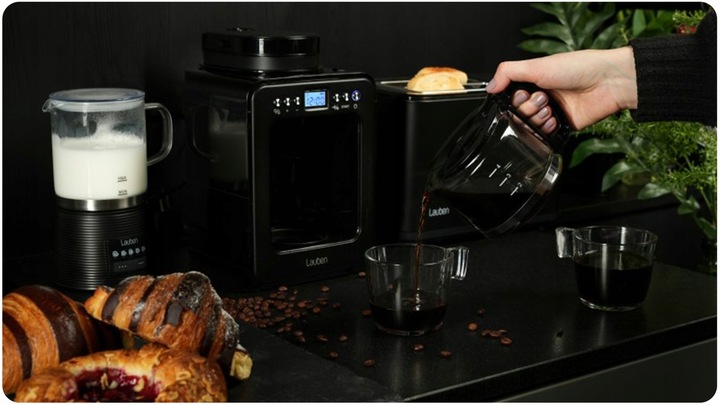 Ekspres Do Kawy Przelewowy z Młynkiem i Wielorazowym Filtrem Mały Rozmiar