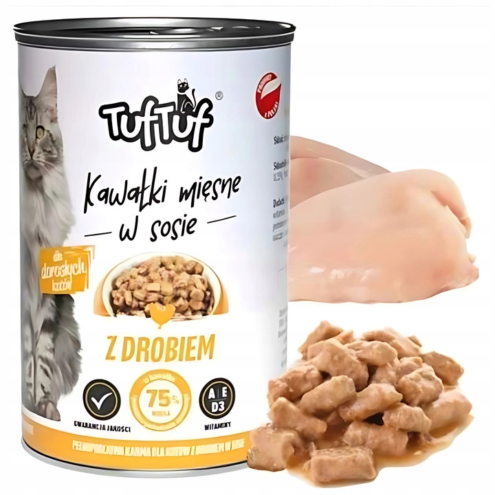 Tuf Tuf karma mokra dla kota w sosie mix smaków puszka zestaw 24 x 415g