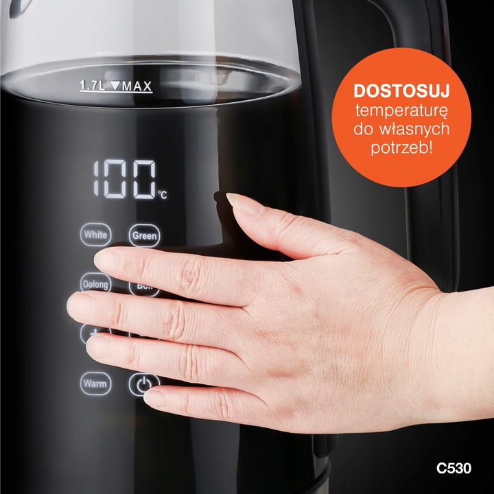 Czajnik elektryczny ELDOM C530 REGULACJA TEMPERATURY 1,7L DOTYKOWY PANEL