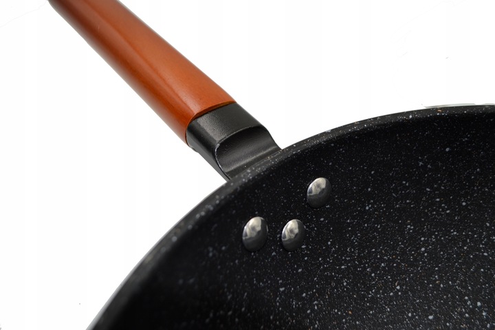 PATELNIA WOK 33CM STALOWY CHIŃSKI GŁEBOKI Z PRZYKRYWKĄ DO DAŃ AZJATYCKICH