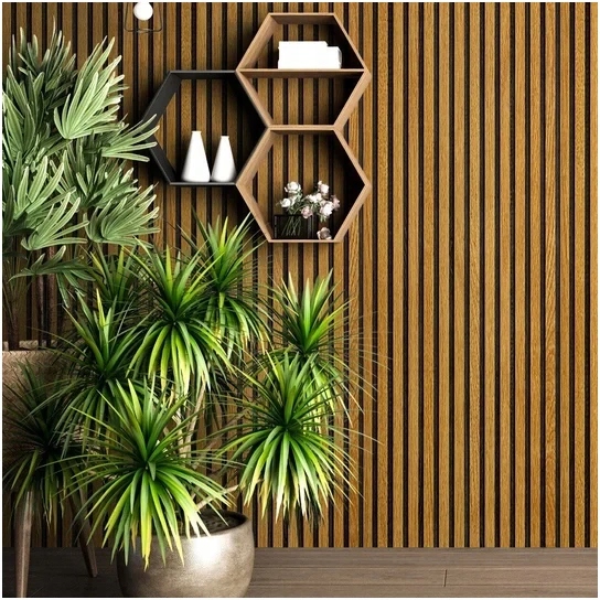 Tapeta Lamel Samoprzylepna Panele Ścienne 3D Okleina Lamele Brąz Drewno 10m