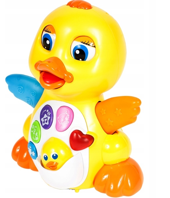 INTERAKTYWNA KACZUSZKA KACZKA GRA JEŹDZI MACHA SKRZYDEŁKAMI SERCE KWACZE