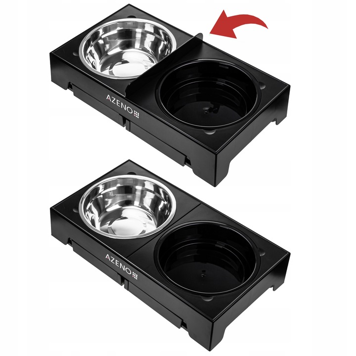 Miska dla Psa NA STOJAKU MISKA PODWÓJNA REGULOWANA DUŻA Spowalniająca 3w1