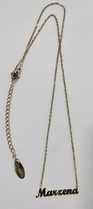 Złota Celebrytka Stal Chirurgiczna Imię Marzena