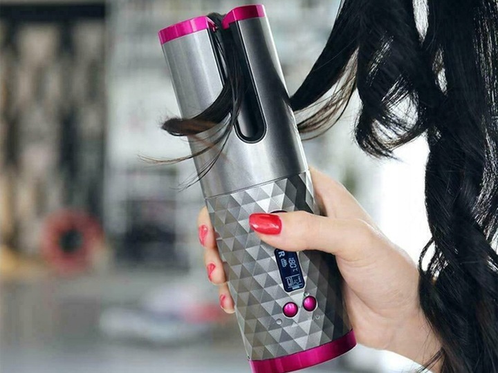 AUTOMATYCZNA LOKÓWKA DO WŁOSÓW OBROTOWA LCD