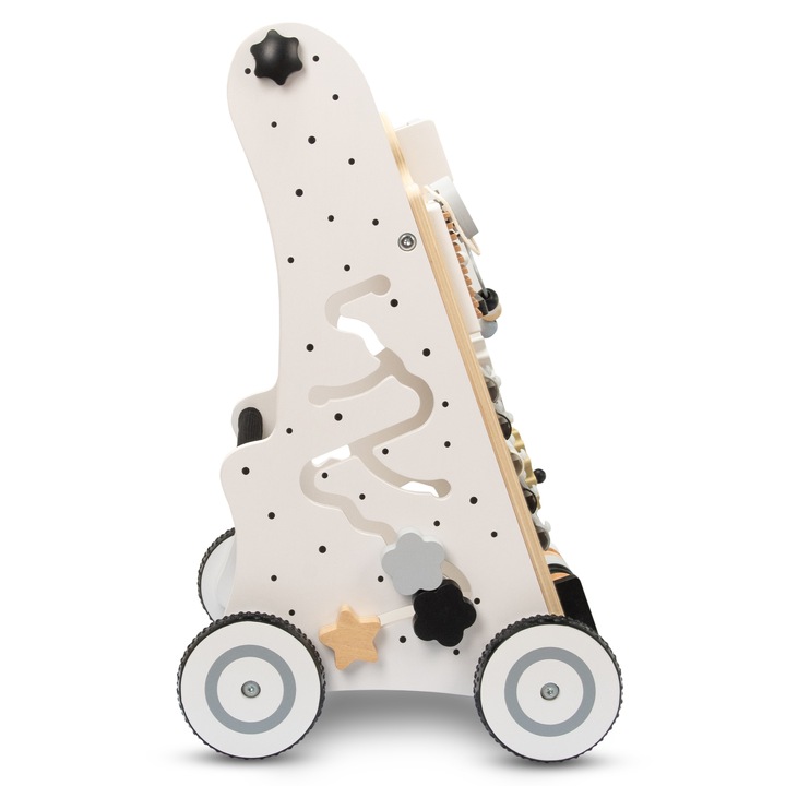 CHODZIK PCHACZ INTERAKTYWNY DLA DZIECI JEŹDZIK EDUKACYJNY 2W1 CZARNO-BIAŁY