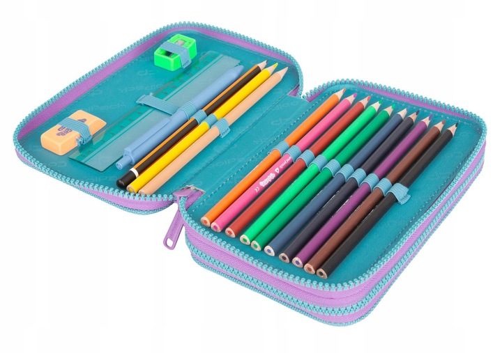 Coolpack Jumper 2 Piórnik podwójny z wyposażeniem Gradient Bluberry E66505