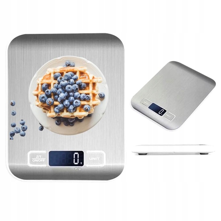 WAGA KUCHENNA ELEKTRONICZNA PŁASKA LCD SREBRNA ESPERANZA