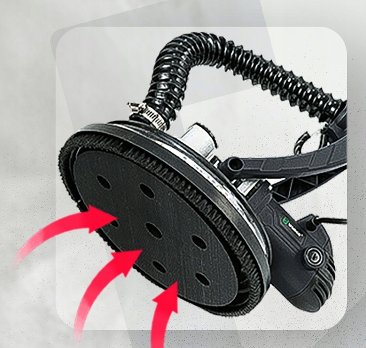 SZLIFIERKA DO GIPSU GLADZI TYNKU ZYRAFA Z PODŚWIETLENIEM LED BEZPYŁOWA