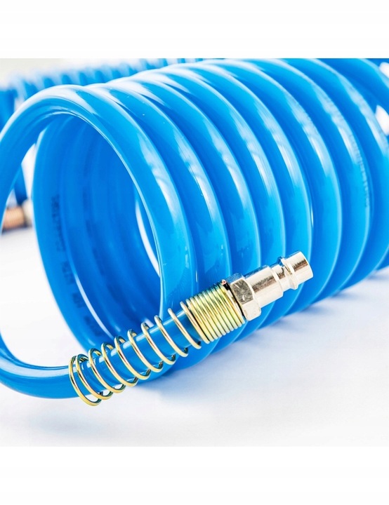 WĄŻ DO KOMPRESORA SPIRALNY 8*12MM 15M BLACK