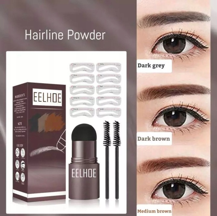 STEMPEL DO BRWI + 10 szt szablony czarny BOX