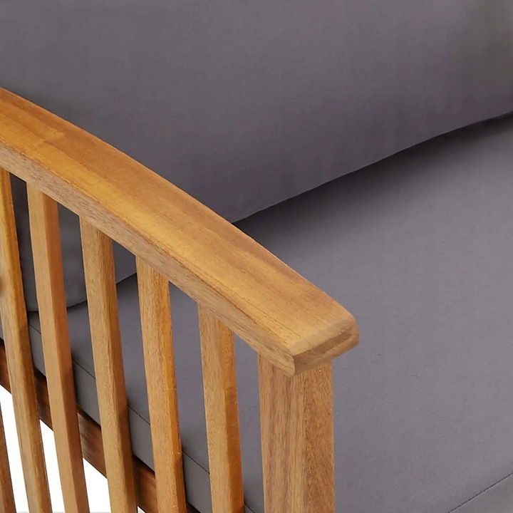 Krzesła ogrodowe z poduszkami, 2 szt., lite drewno