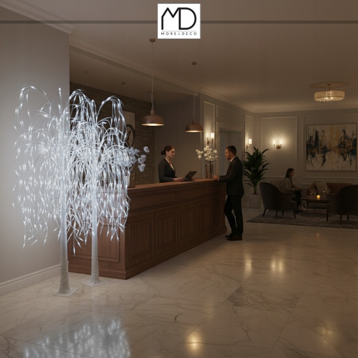 Wierzba świecąca 120 cm 140 LED drzewko barwa zimna dekoracja świąteczna