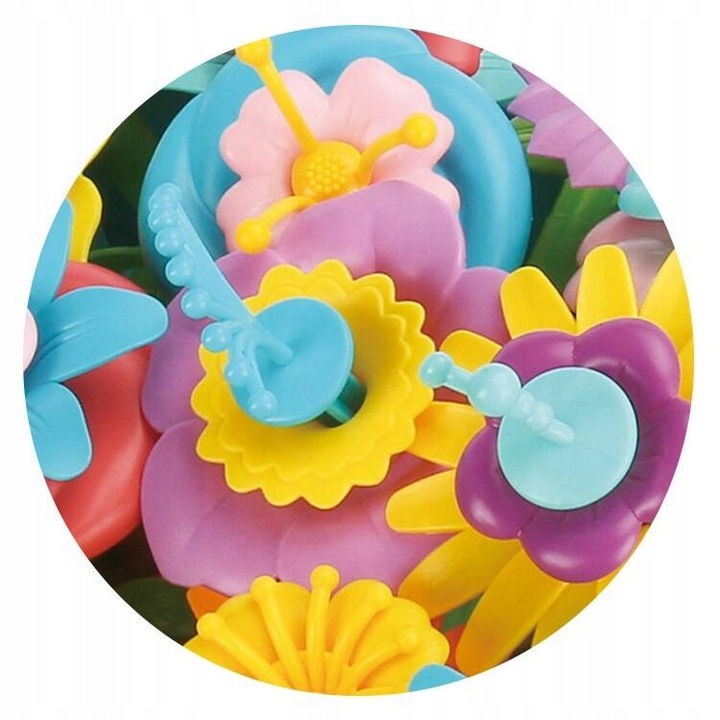 KLOCKI WIOSENNY OGRÓD 102 EL KREATYWNE KONSTRUKCYJNE KWIATKI DO BUDOWANIA