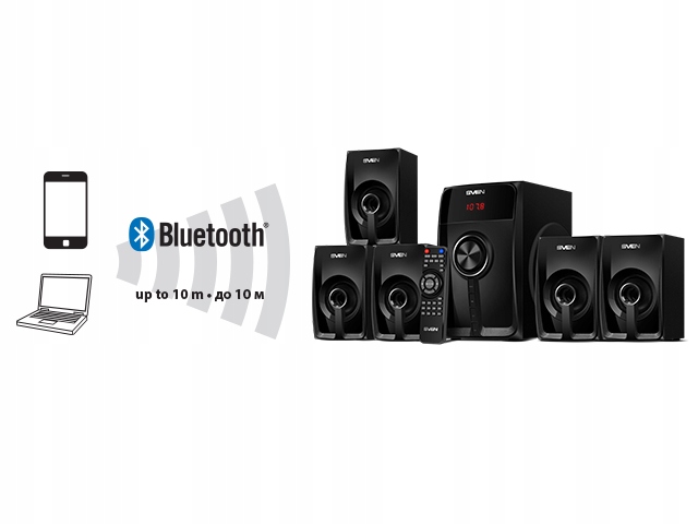 SVEN HT-202 głośniki komputerowe, do telewizora, 5.1, radio FM, bluetooth