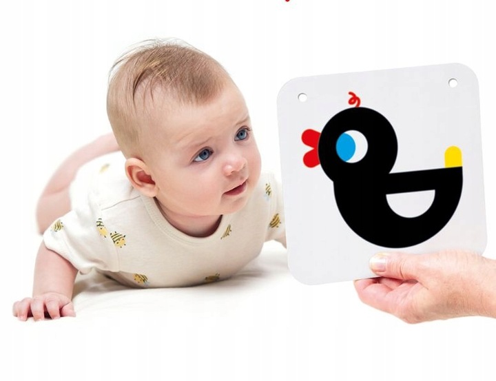 CzuCzu Karty Kontrastowe Książeczki na Sznureczku dla Malucha 0m+ 3m+