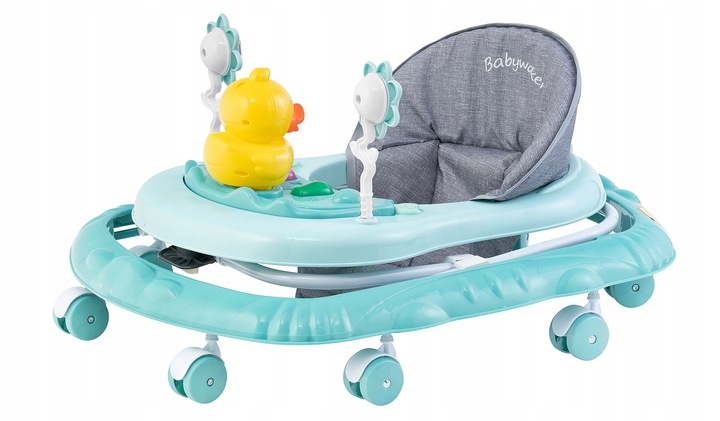 INTERAKTYWNY CHODZIK JEŹDZIK DLA DZIECI SKŁADANY 2 KOLORY KACZKA