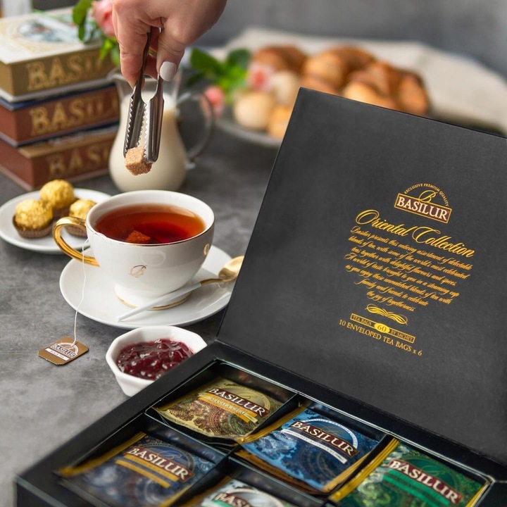 Basilur ORIENTAL GIFT zestaw herbat 6 SMAKÓW 60 torebek W HERBACIARCE