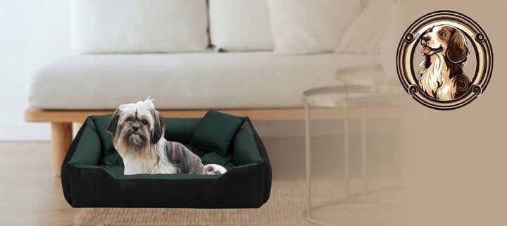 Legowisko dla Psa Kota Posłanie Kanapa Kojec Wodoodporne Zielone 75x65 cm