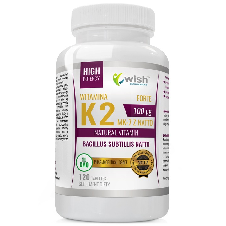 WITAMINA K2 MK-7 z natto + D3 2000IU+WIT B COMPLEX