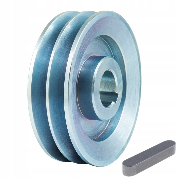 Koła koło pasowe szajba 2 paski 2x 13mm HA | fi 130 otwór 28 mm | + wpust