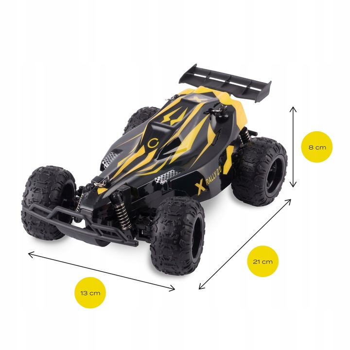 Samochód zdalnie sterowany zasięg RC 30min 100m NAPĘD na TYŁ dla DZIECI 8+