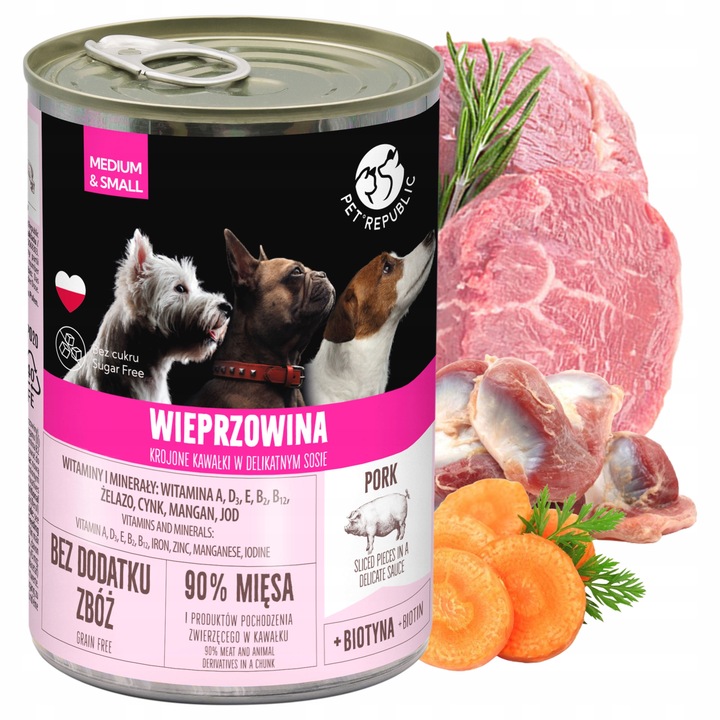 PET REPUBLIC karma mokra dla psa mix smaków 24 x 400g