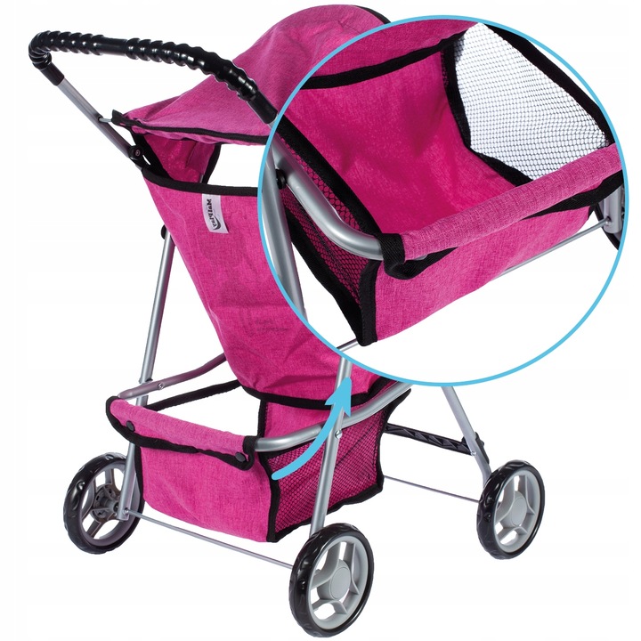 SPACERÓWKA WÓZEK DLA LALEK SPACEROWY SKŁADANY LEKKI STABLINY KSIĘŻNICZNA