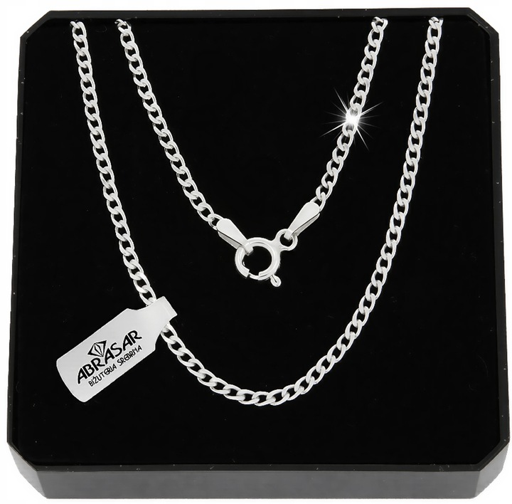 ŁAŃCUSZEK SREBRNY MĘSKI PANCERKA 020/50cm SREBRO 925 PEŁNE