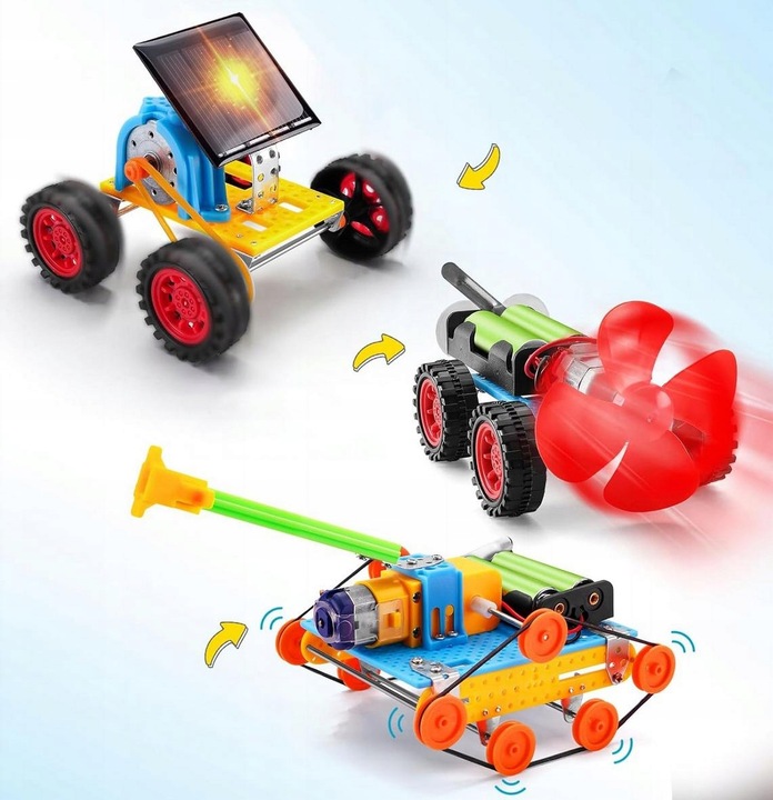 ZESTAW MAŁY ELEKTRONIK EKSPERYMENTY ZABAWKA ROBOT SAMOCHÓD ELEKTRYK NAUKA