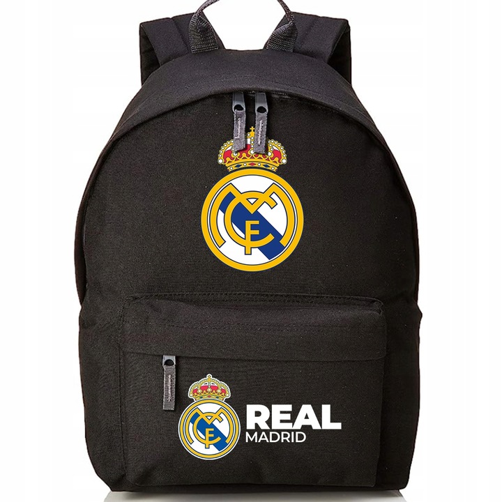 Zestaw do Szkoły Czarny Plecak + Piórnik + Pin REAL MADRID Klub Piłka Nożna