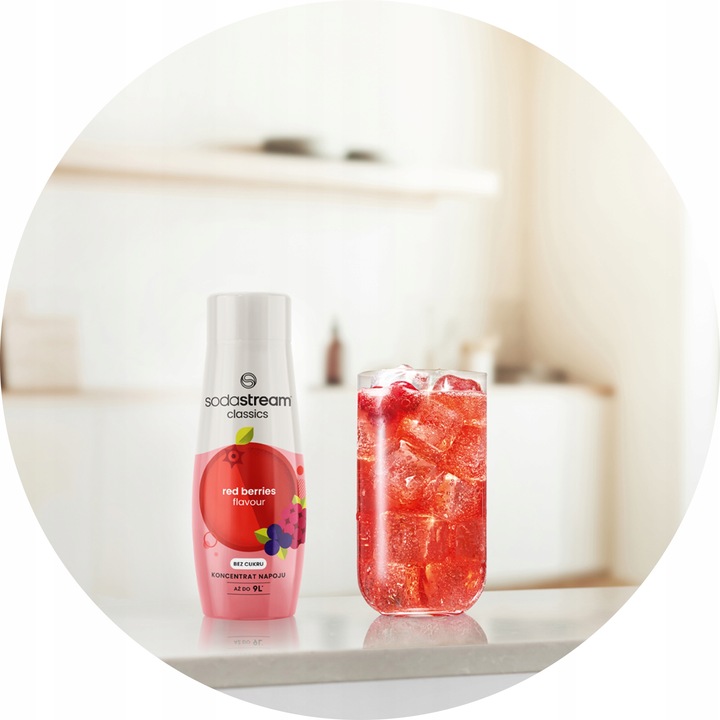 ZESTAW Syrop koncentrat do wody SodaStream bez cukru 3x440ml słomki