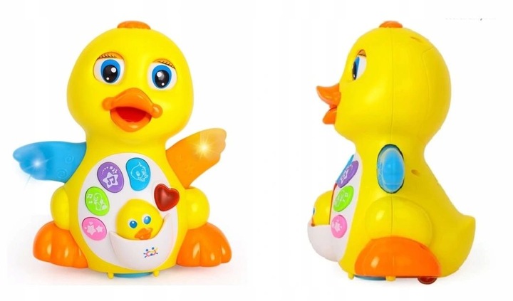 INTERAKTYWNA KACZUSZKA KACZKA GRA JEŹDZI MACHA SKRZYDEŁKAMI SERCE KWACZE