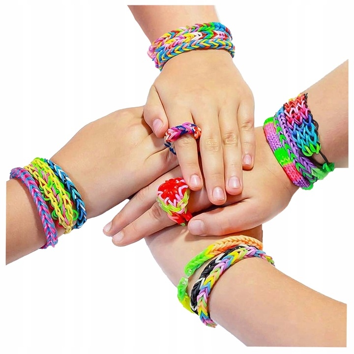 GUMKI DO ROBIENIA BRANSOLETEK DUŻY ZESTAW 6800 ELEMENTÓW XXL DLA DZIECKA