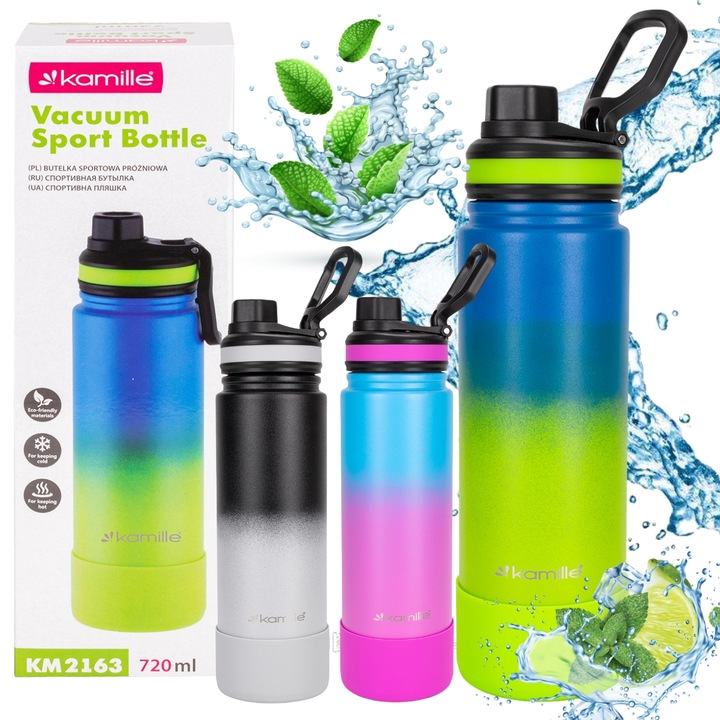 KUBEK TERMICZNY stalowy duży TERMOS do kawy herbaty szczelny KAMILLE 720ml