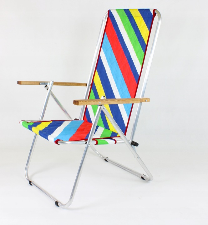 Leżak - krzesło plażowe, składane, turystyczne, dwie funkcje, MAX 120 kg TE
