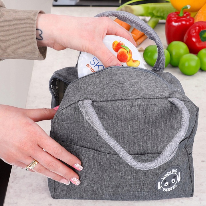 TORBA TERMICZNA śniadaniowa do pracy na jedzenie lunch torebka plażowa